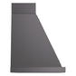 ILVE Nostalgie II Noblesse 36-Inch Canopy Wall-Mount Ducted Range Hood, 600 CFM, Graphite Matte with Burnished Trim, UANB36MGB