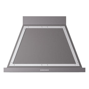 ILVE Nostalgie II Noblesse 36-Inch Canopy Wall-Mount Ducted Range Hood, 600 CFM, Graphite Matte with Chrome Trim, UANB36MGC
