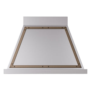 ILVE Nostalgie II Noblesse 36-Inch Canopy Wall-Mount Ducted Range Hood, 600 CFM, Stainless Steel with Burnished Trim, UANB36SSB