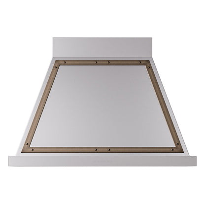 ILVE Nostalgie II Noblesse 36-Inch Canopy Wall-Mount Ducted Range Hood, 600 CFM, Stainless Steel with Burnished Trim, UANB36SSB