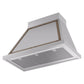 ILVE Nostalgie II Noblesse 36-Inch Canopy Wall-Mount Ducted Range Hood, 600 CFM, Stainless Steel with Burnished Trim, UANB36SSB