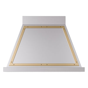 ILVE Nostalgie II Noblesse 36-Inch Canopy Wall-Mount Ducted Range Hood, 600 CFM, Stainless Steel with Brass Trim, UANB36SSG
