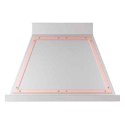 ILVE Nostalgie II Noblesse 36-Inch Canopy Wall-Mount Ducted Range Hood, 600 CFM, Stainless Steel with Copper Trim, UANB36SSP