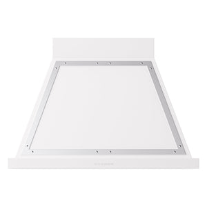ILVE Nostalgie II Noblesse 36-Inch Canopy Wall-Mount Ducted Range Hood, 600 CFM, White with Chrome Trim, UANB36WHC