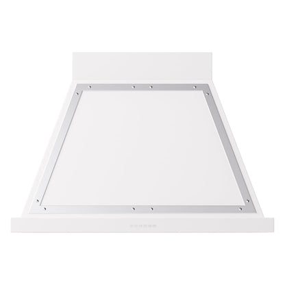 ILVE Nostalgie II Noblesse 36-Inch Canopy Wall-Mount Ducted Range Hood, 600 CFM, White with Chrome Trim, UANB36WHC