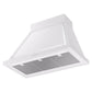 ILVE Nostalgie II Noblesse 36-Inch Canopy Wall-Mount Ducted Range Hood, 600 CFM, White with Chrome Trim, UANB36WHC