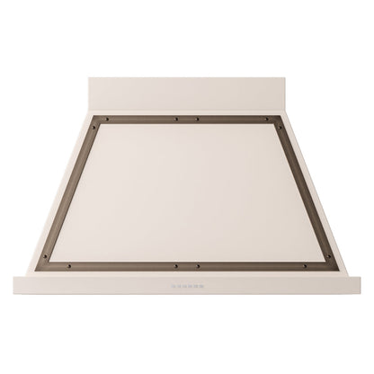 ILVE Nostalgie II Noblesse 40-Inch Canopy Wall-Mount Ducted Range Hood, 600 CFM, Antique White with Burnished Trim, UANB40AWB