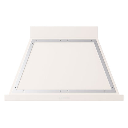 ILVE Nostalgie II Noblesse 40-Inch Canopy Wall-Mount Ducted Range Hood, 600 CFM, Antique White with Chrome Trim, UANB40AWC