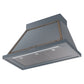 ILVE Nostalgie II Noblesse 40-Inch Canopy Wall-Mount Ducted Range Hood, 600 CFM, Blue Grey with Burnished Trim, UANB40BGB