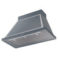 ILVE Nostalgie II Noblesse 40-Inch Canopy Wall-Mount Ducted Range Hood, 600 CFM, Blue Grey with Chrome Trim, UANB40BGC