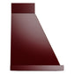 ILVE Nostalgie II Noblesse 40-Inch Canopy Wall-Mount Ducted Range Hood, 600 CFM, Burgundy with Brass Trim, UANB40BUG