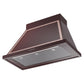 ILVE Nostalgie II Noblesse 40-Inch Canopy Wall-Mount Ducted Range Hood, 600 CFM, Burgundy with Copper Trim, UANB40BUP