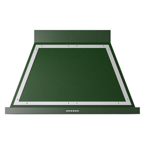 ILVE Nostalgie II Noblesse 40-Inch Canopy Wall-Mount Ducted Range Hood, 600 CFM, Emerald Green with Chrome Trim, UANB40EGC