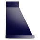 ILVE Nostalgie II Noblesse 40-Inch Canopy Wall-Mount Ducted Range Hood, 600 CFM, Midnight Blue with Brass Trim, UANB40MBG