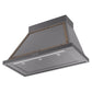 ILVE Nostalgie II Noblesse 40-Inch Canopy Wall-Mount Ducted Range Hood, 600 CFM, Graphite Matte with Burnished Trim, UANB40MGB