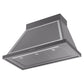 ILVE Nostalgie II Noblesse 40-Inch Canopy Wall-Mount Ducted Range Hood, 600 CFM, Graphite Matte with Chrome Trim, UANB40MGC