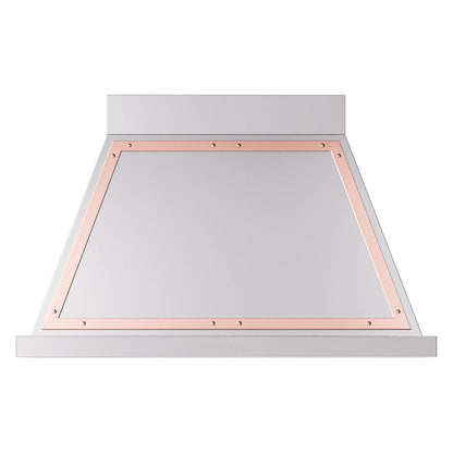 ILVE Nostalgie II Noblesse 40-Inch Canopy Wall-Mount Ducted Range Hood, 600 CFM, Stainless Steel with Copper Trim, UANB40SSP