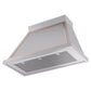 ILVE Nostalgie II Noblesse 40-Inch Canopy Wall-Mount Ducted Range Hood, 600 CFM, Stainless Steel with Copper Trim, UANB40SSP