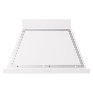 ILVE Nostalgie II Noblesse 40-Inch Canopy Wall-Mount Ducted Range Hood, 600 CFM, White with Chrome Trim, UANB40WHC
