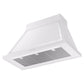 ILVE Nostalgie II Noblesse 40-Inch Canopy Wall-Mount Ducted Range Hood, 600 CFM, White with Chrome Trim, UANB40WHC