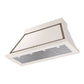 ILVE Nostalgie II Noblesse 48-Inch Canopy Wall-Mount Ducted Range Hood, 600 CFM, Antique White with Burnished Trim, UANB48AWB
