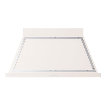 ILVE Nostalgie II Noblesse 48-Inch Canopy Wall-Mount Ducted Range Hood, 600 CFM, Antique White with Chrome Trim, UANB48AWC