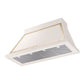 ILVE Nostalgie II Noblesse 48-Inch Canopy Wall-Mount Ducted Range Hood, 600 CFM, Antique White with Brass Trim, UANB48AWG