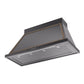 ILVE Nostalgie II Noblesse 48-Inch Canopy Wall-Mount Ducted Range Hood, 600 CFM, Glossy Black with Burnished Trim, UANB48BKB
