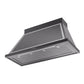 ILVE Nostalgie II Noblesse 48-Inch Canopy Wall-Mount Ducted Range Hood, 600 CFM, Glossy Black with Chrome Trim, UANB48BKC