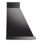 ILVE Nostalgie II Noblesse 48-Inch Canopy Wall-Mount Ducted Range Hood, 600 CFM, Glossy Black with Chrome Trim, UANB48BKC