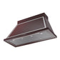 ILVE Nostalgie II Noblesse 48-Inch Canopy Wall-Mount Ducted Range Hood, 600 CFM, Burgundy with Chrome Trim, UANB48BUC