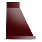 ILVE Nostalgie II Noblesse 48-Inch Canopy Wall-Mount Ducted Range Hood, 600 CFM, Burgundy with Brass Trim, UANB48BUG