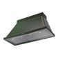 ILVE Nostalgie II Noblesse 48-Inch Canopy Wall-Mount Ducted Range Hood, 600 CFM, Emerald Green with Burnished Trim, UANB48EGB