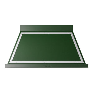 ILVE Nostalgie II Noblesse 48-Inch Canopy Wall-Mount Ducted Range Hood, 600 CFM, Emerald Green with Chrome Trim, UANB48EGC