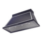 ILVE Nostalgie II Noblesse 48-Inch Canopy Wall-Mount Ducted Range Hood, 600 CFM, Midnight Blue with Chrome Trim, UANB48MBC