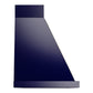 ILVE Nostalgie II Noblesse 48-Inch Canopy Wall-Mount Ducted Range Hood, 600 CFM, Midnight Blue with Brass Trim, UANB48MBG