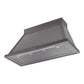 ILVE Nostalgie II Noblesse 48-Inch Canopy Wall-Mount Ducted Range Hood, 600 CFM, Graphite Matte with Burnished Trim, UANB48MGB