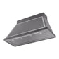 ILVE Nostalgie II Noblesse 48-Inch Canopy Wall-Mount Ducted Range Hood, 600 CFM, Graphite Matte with Chrome Trim, UANB48MGC