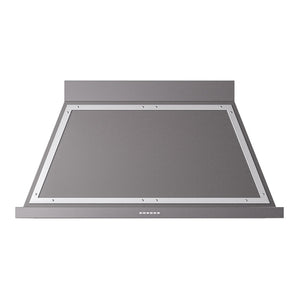 ILVE Nostalgie II Noblesse 48-Inch Canopy Wall-Mount Ducted Range Hood, 600 CFM, Graphite Matte with Chrome Trim, UANB48MGC