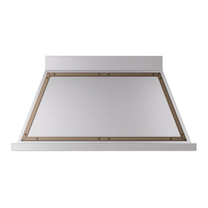 ILVE Nostalgie II Noblesse 48-Inch Canopy Wall-Mount Ducted Range Hood, 600 CFM, Stainless Steel with Burnished Trim, UANB48SSB