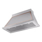ILVE Nostalgie II Noblesse 48-Inch Canopy Wall-Mount Ducted Range Hood, 600 CFM, Stainless Steel with Copper Trim, UANB48SSP