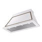 ILVE Nostalgie II Noblesse 48-Inch Canopy Wall-Mount Ducted Range Hood, 600 CFM, White with Burnished Trim, UANB48WHB