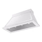 ILVE Nostalgie II Noblesse 48-Inch Canopy Wall-Mount Ducted Range Hood, 600 CFM, White with Chrome Trim, UANB48WHC