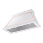 ILVE Nostalgie II Noblesse 48-Inch Canopy Wall-Mount Ducted Range Hood, 600 CFM, White with Copper Trim, UANB48WHP