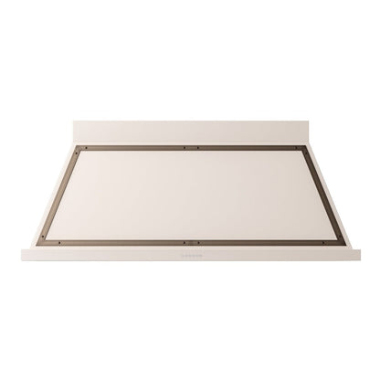 ILVE Nostalgie II Noblesse 60-Inch Canopy Wall-Mount Ducted Range Hood, 600 CFM, Antique White with Burnished Trim, UANB60AWB