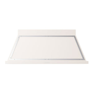ILVE Nostalgie II Noblesse 60-Inch Canopy Wall-Mount Ducted Range Hood, 600 CFM, Antique White with Chrome Trim, UANB60AWC