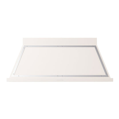 ILVE Nostalgie II Noblesse 60-Inch Canopy Wall-Mount Ducted Range Hood, 600 CFM, Antique White with Chrome Trim, UANB60AWC