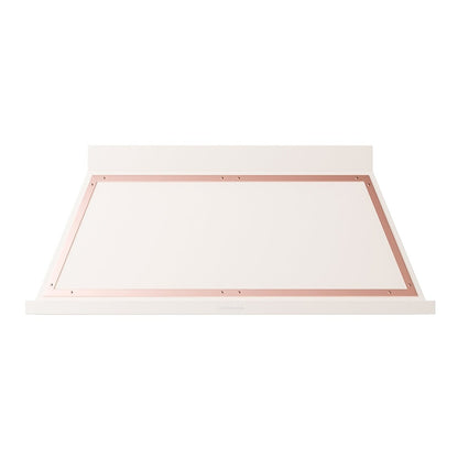 ILVE Nostalgie II Noblesse 60-Inch Canopy Wall-Mount Ducted Range Hood, 600 CFM, Antique White with Copper Trim, UANB60AWP