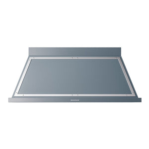 ILVE Nostalgie II Noblesse 60-Inch Canopy Wall-Mount Ducted Range Hood, 600 CFM, Blue Grey with Chrome Trim, UANB60BGC