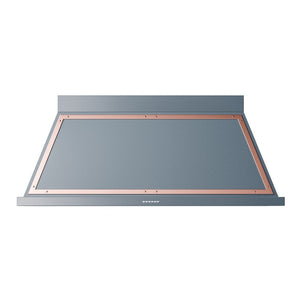 ILVE Nostalgie II Noblesse 60-Inch Canopy Wall-Mount Ducted Range Hood, 600 CFM, Blue Grey with Copper Trim, UANB60BGP